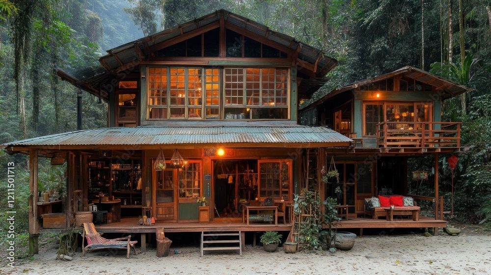 Secluded Jungle Cabin Retreat: A Cozy Escape in the Rainforest Secluded Jungle Cabin Retreat: A Cozy Escape in the Rainforest