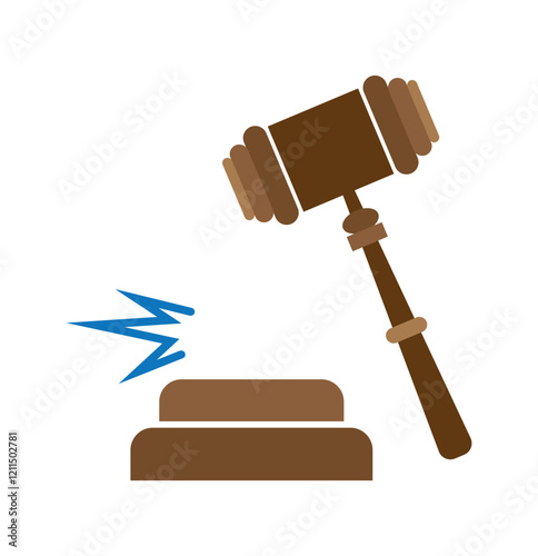 Gavel icon set. judge gavel icon vector. law icon vector. auction hammer