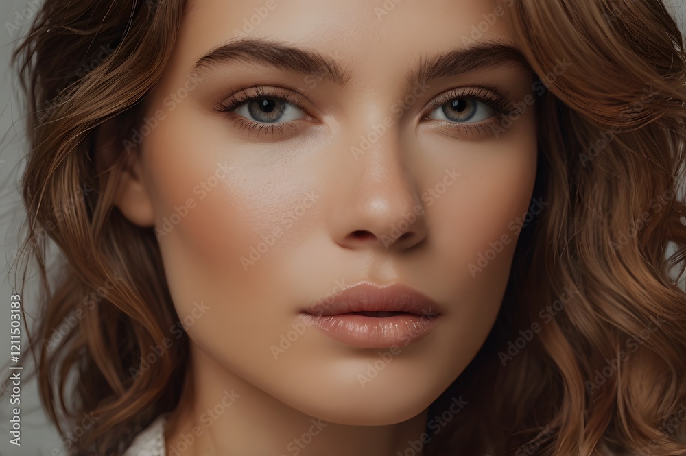 Beautiful woman female skin care healthy hair and skin close up face beauty portrait. Beautiful woman female skin care healthy hair and skin close up face beauty portrait.