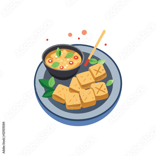  Flavorful Grilled Tofu with Peanut Dipping Sauce