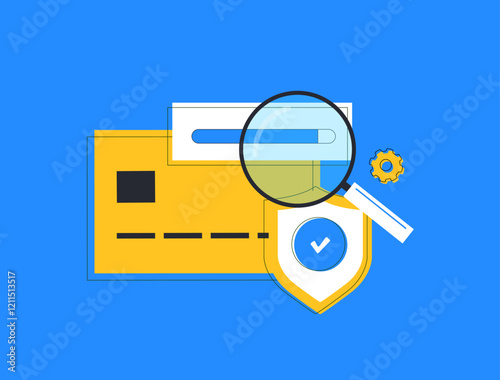 Bank card fraud detection concept with secure payments, anti-fraud technology, transaction monitoring and data protection. Cybersecurity, financial safety and advanced digital security solutions.