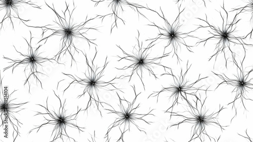 Abstract neural network pattern, white background, science concept, website design