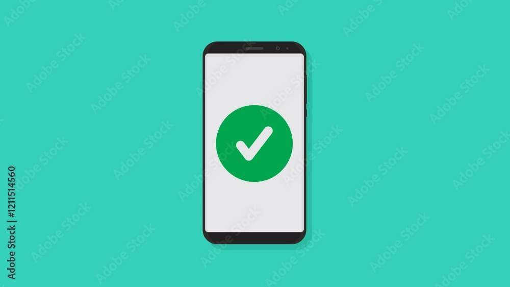 Smartphone login account animation