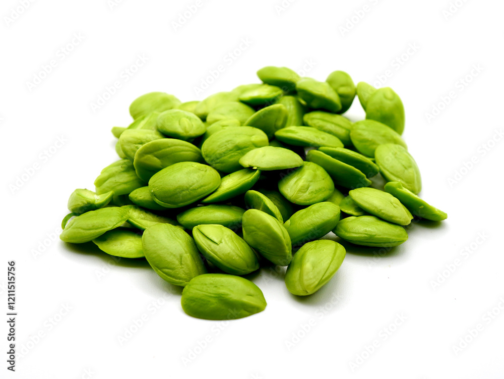 Petai also known as stink bean, is a traditional Southeast Asian delicacy with a distinctive aroma and vibrant green color Petai also known as stink bean, is a traditional Southeast Asian delicacy with a distinctive aroma and vibrant green color