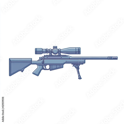 side view of a minimalist sniper gun