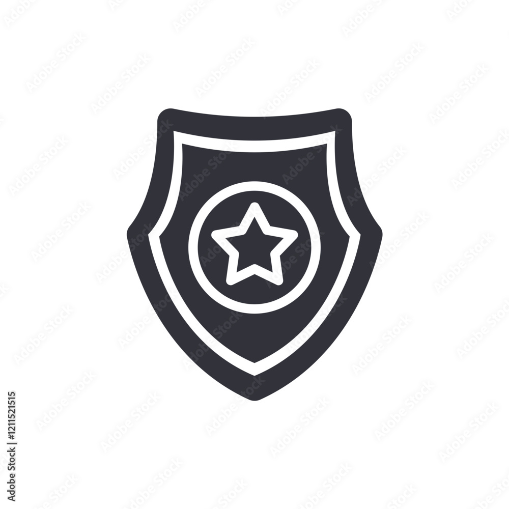 Shield badge solid icons, minimalist vector illustration ,simple transparent graphic element .Isolated on white background Shield badge solid icons, minimalist vector illustration ,simple transparent graphic element .Isolated on white background