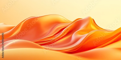 Abstract flowing background with smooth seamless orange waves and soft ripples, creating a warm and inviting atmosphere in soft gradients. photo