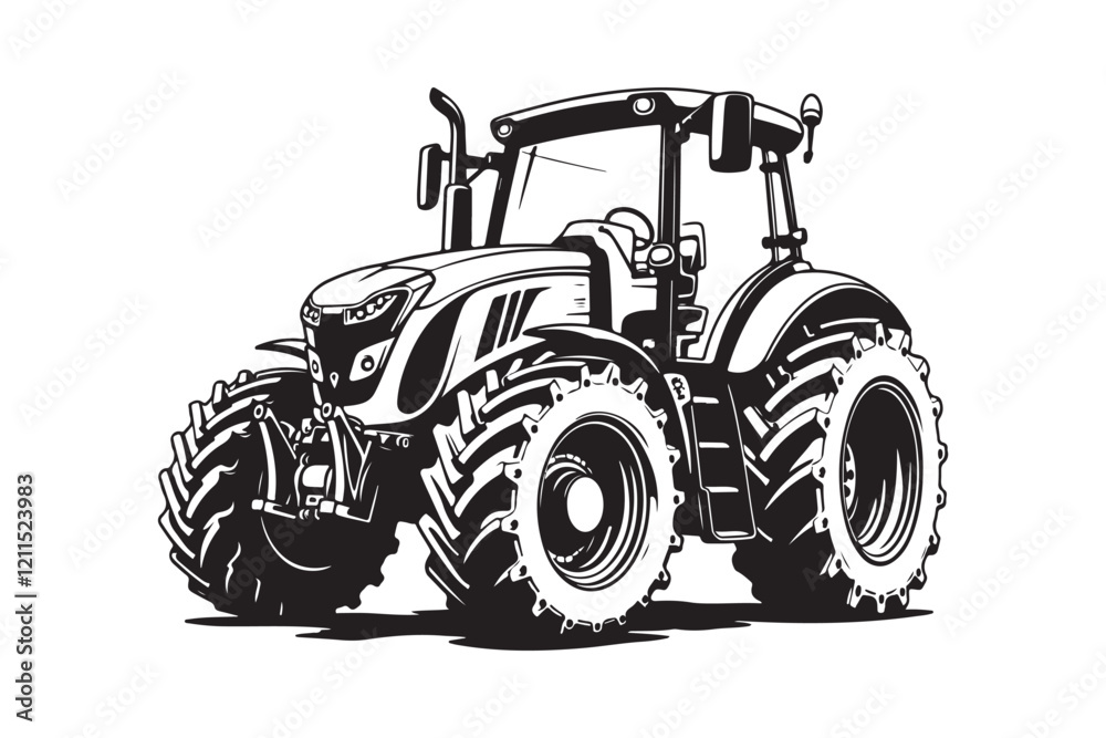 Obraz premium Tractor Silhouette Design Bundle