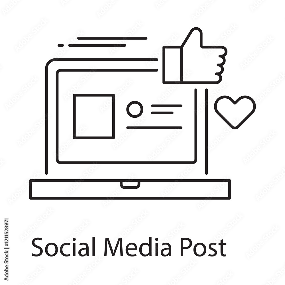 Social Media Post Icon. Vector Icon Design Social Media Post Icon. Vector Icon Design