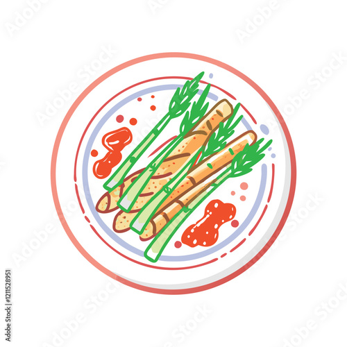  Delicious Roasted Asparagus on a Plate