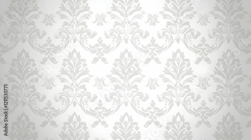Elegant gray damask pattern background for design projects, websites, or presentations