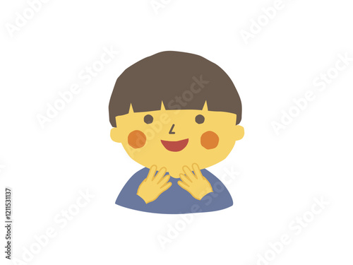 興味を示しワクワクと驚く男の子