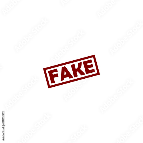 Fake icon isolated on white background