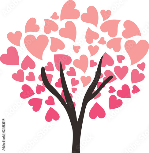 Romantic Tree Love With Heart