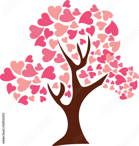 Romantic Tree Love With Heart