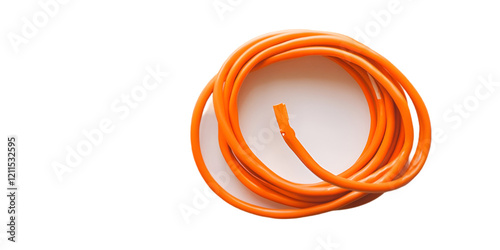 orange rubber bands isolated
