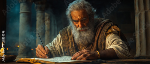 The Apostle Paul: Writing a Letter to the Churches, Reflecting His Devotion and Mission to Spread the Gospel