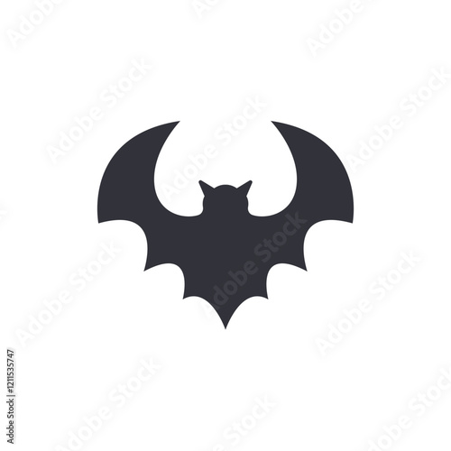 Wallpaper Mural Bat solid icons, minimalist vector illustration ,simple transparent graphic element .Isolated on white background Torontodigital.ca