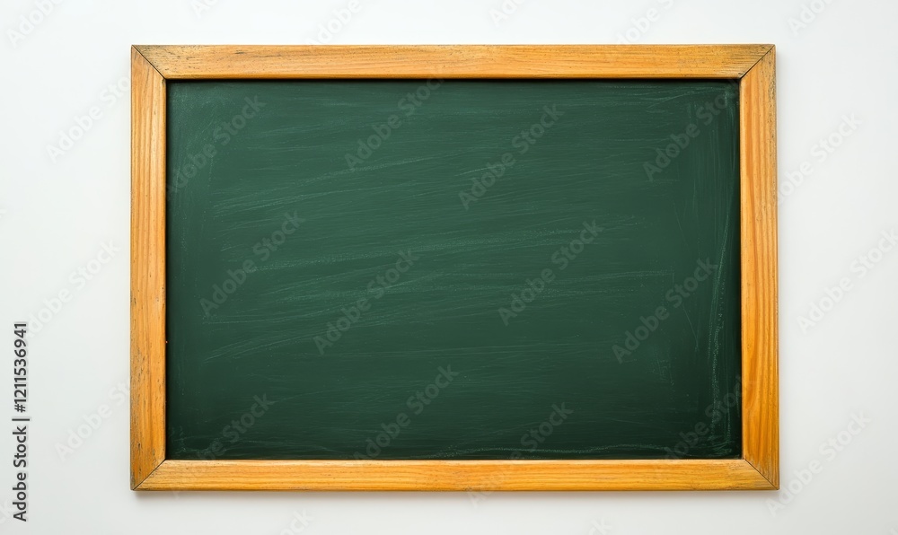 Blank green chalkboard with wooden frame on white background. Blank green chalkboard with wooden frame on white background.