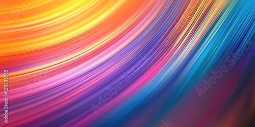 Colorful abstract gradient background featuring vibrant orange, pink, purple, and blue lines in smooth motion blur creating a dynamic wallpaper effect photo