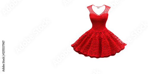 red dress isolated on white