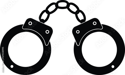 Police handcuffs icon handcuffs icon vector illustration