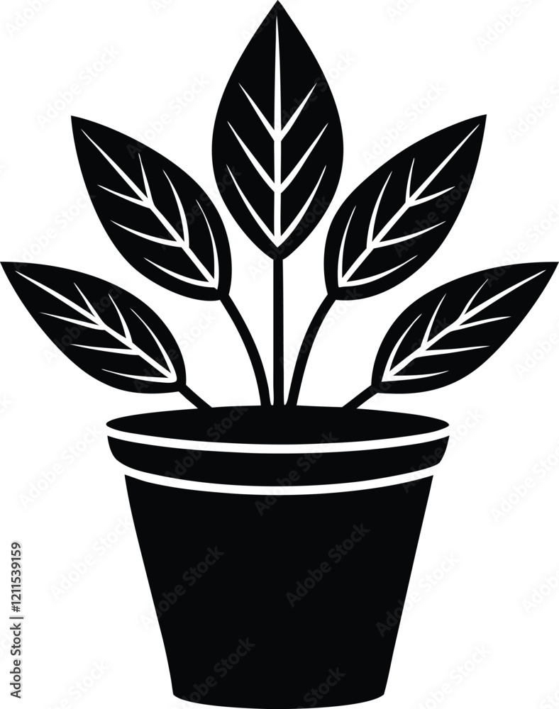 Potted plant icon vector illustration Potted plant icon vector illustration