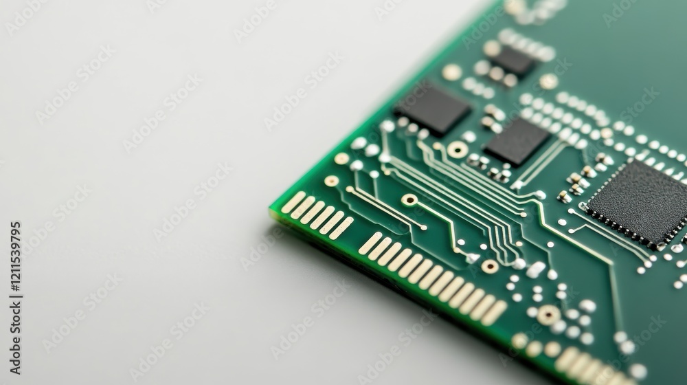 Close-Up of Semiconductor Chip on Circuit Board Close-Up of Semiconductor Chip on Circuit Board