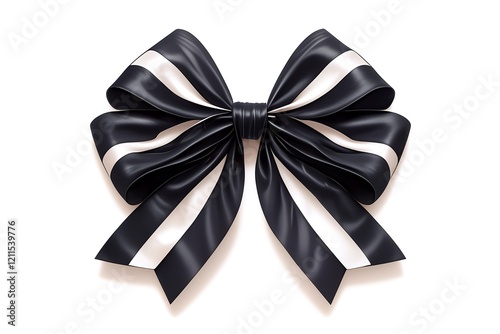 Black and white bow isolated on a white background