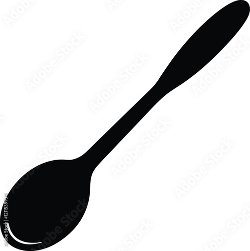 Spoon silhouette vector illustration