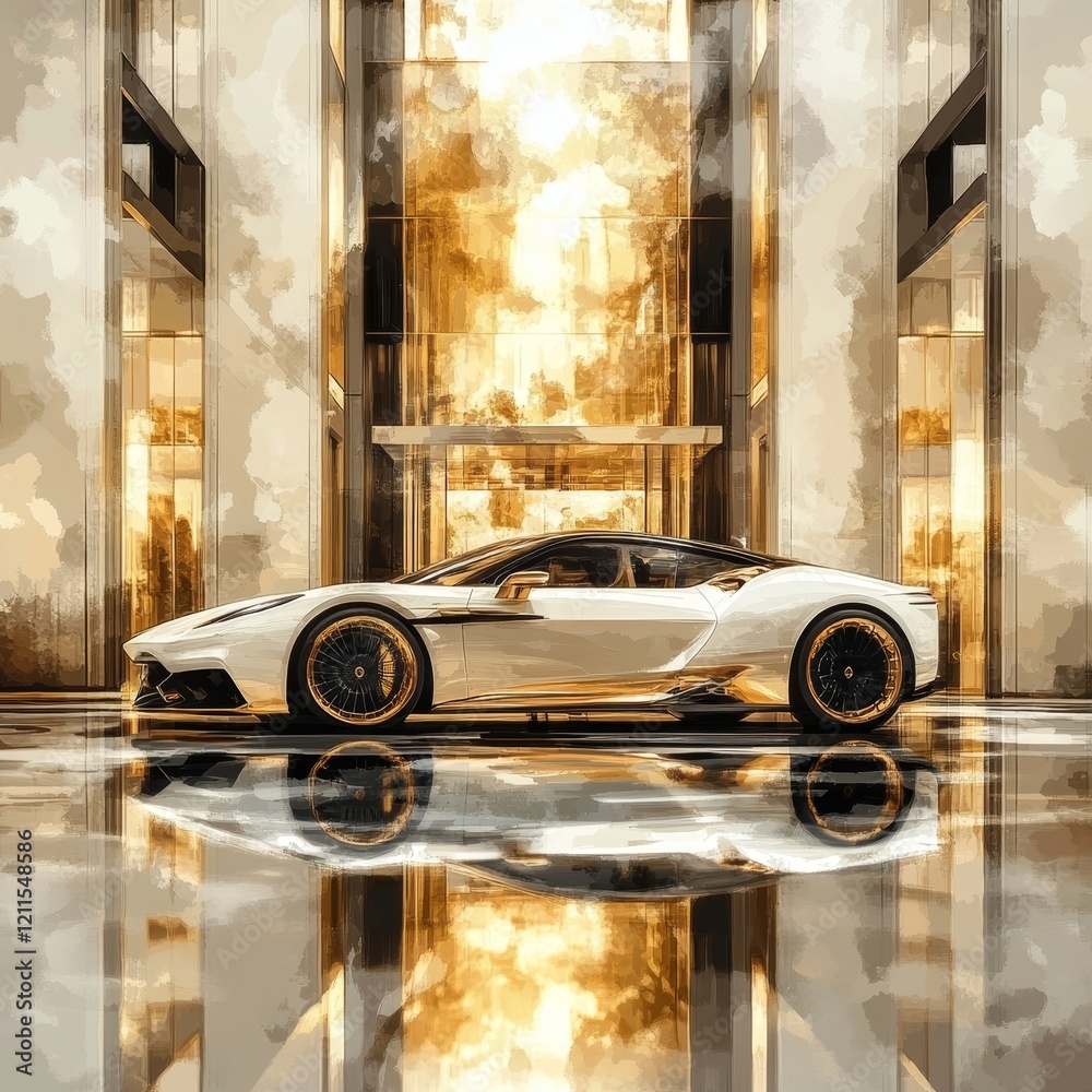 Obraz premium Luxury Lifestyle Concept Digital Design, Generative AI