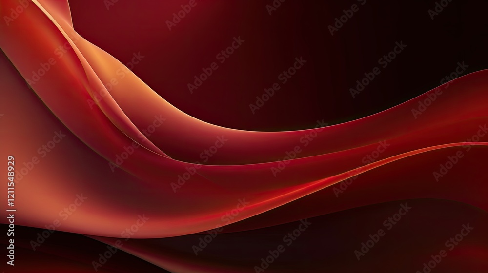 Abstract waves of red and orange create a smooth, flowing design. Abstract waves of red and orange create a smooth, flowing design.