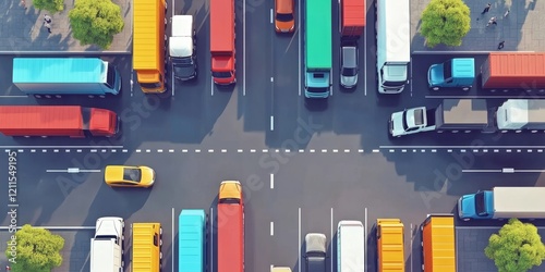 Transportation trading business concept ., Generative AI
