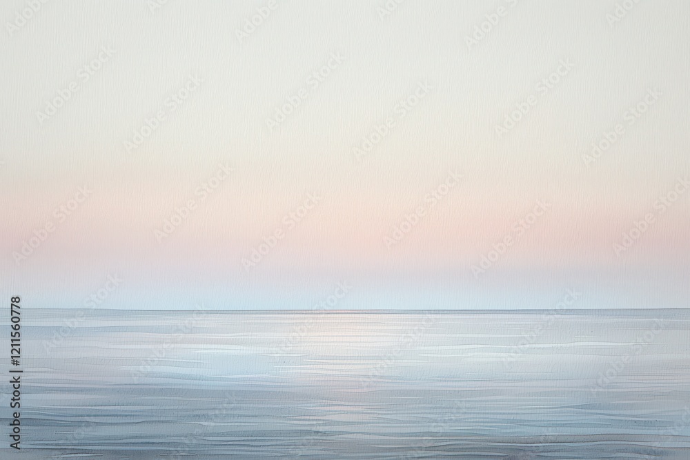 Obraz premium Tranquil Seascape with Soft Pastel Tones at Dusk or Dawn