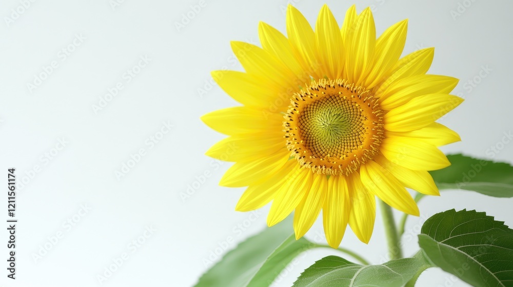 Fototapeta premium Bright sunflower against a soft background