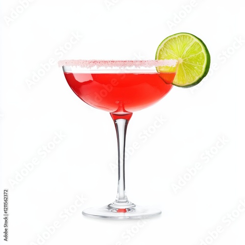 Wallpaper Mural A tropical daiquiri with a sugar rim and a slice of lime, sweet and vibrant, isolated white background Torontodigital.ca
