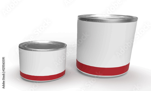 tin can isolated on white