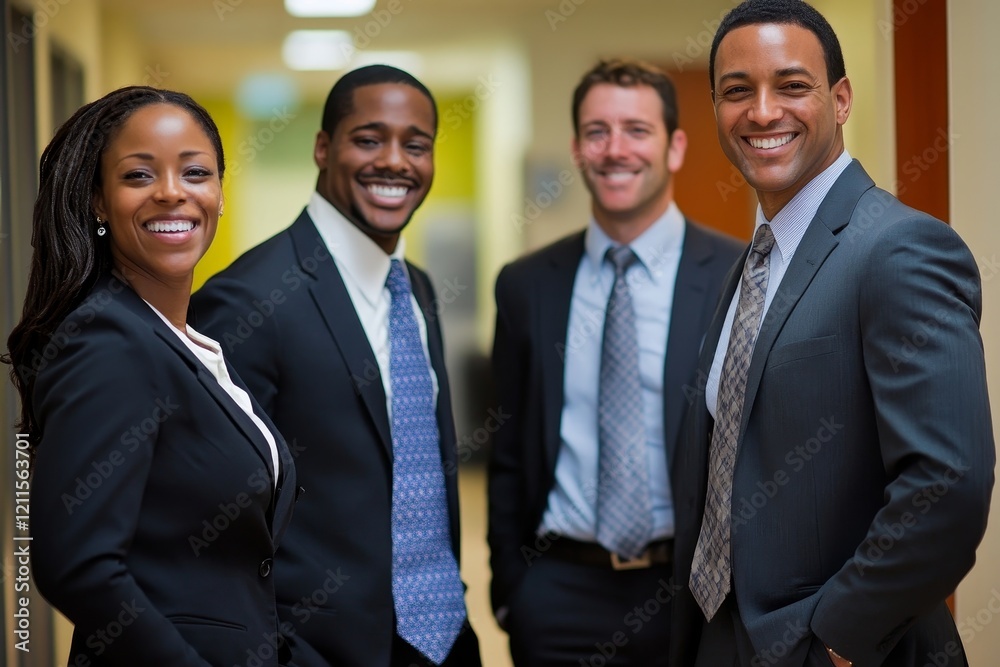 Cheerful business professionals, Generative AI Cheerful business professionals, Generative AI