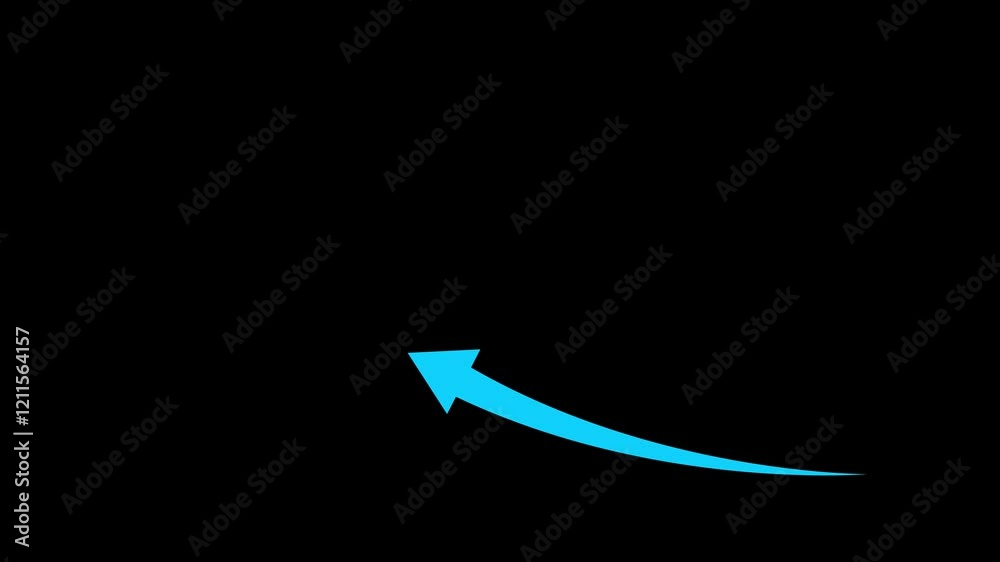 Glossy Red Arrow Going Up – Business Cartoon Animation on Black Background Glossy Red Arrow Going Up – Business Cartoon Animation on Black Background