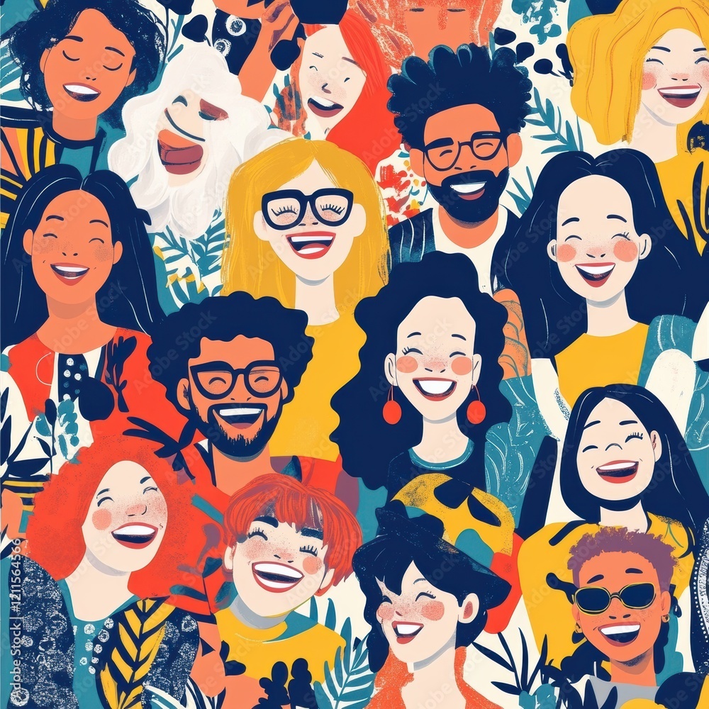Close-up of happiness celebrating diversity and unity in a vibrant urban park Close-up of happiness celebrating diversity and unity in a vibrant urban park