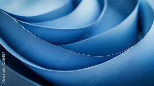 A close-up of blue paper showing the smooth curve background