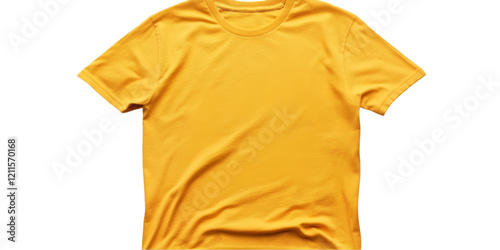 yellow t shirt isolated on white