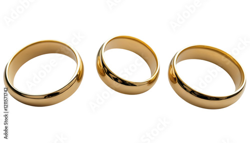 golden wedding rings cut out. Generative AI