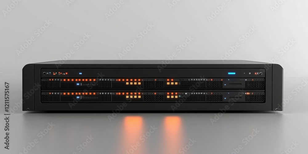 Data server rack center. Backup cloud service. 3D rendering, Generative AI Data server rack center. Backup cloud service. 3D rendering, Generative AI