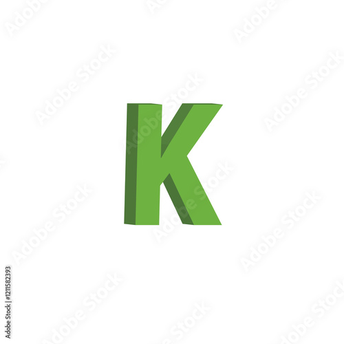 Free Download simple 3D green alphabet - GFXLoad