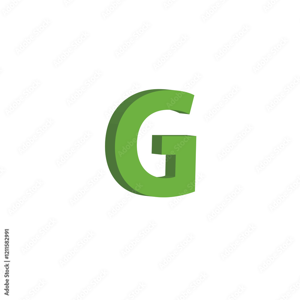 simple 3D green alphabet simple 3D green alphabet