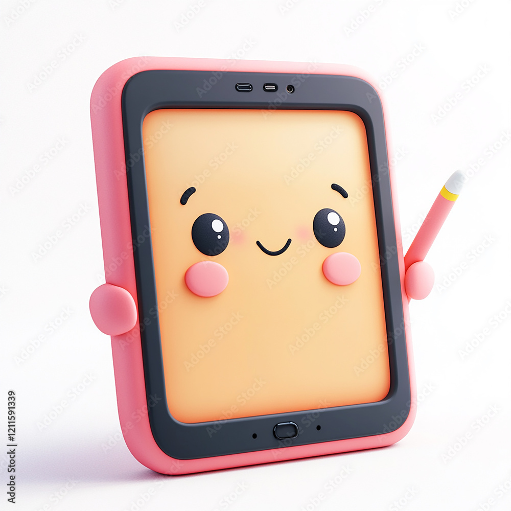 a single cute 3d kawaii tablet gadget a single cute 3d kawaii tablet gadget