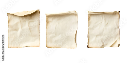 old paper isolated on white
