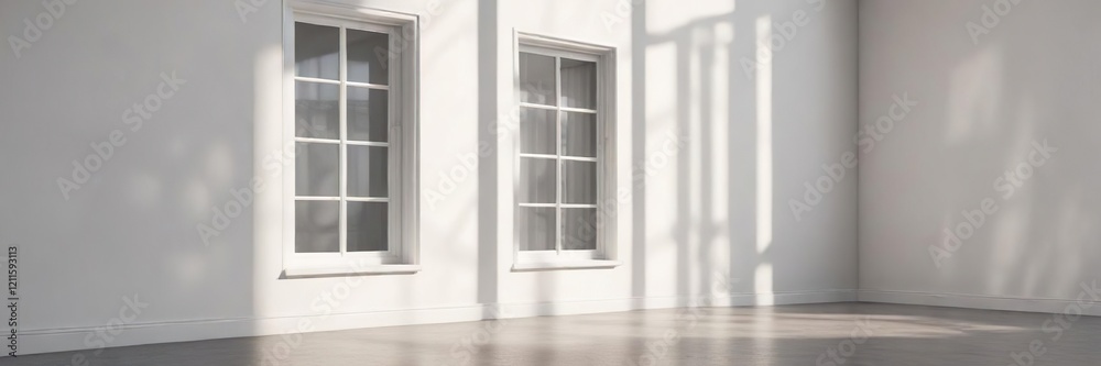Elegant window shadow adding depth to white wall, window, shadow, white Elegant window shadow adding depth to white wall, window, shadow, white