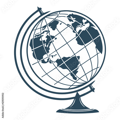 Earth globe vector illustration. 